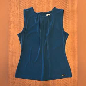 Calvin Klein Sleeveless Pleat Neck Knit Cami - Size Small